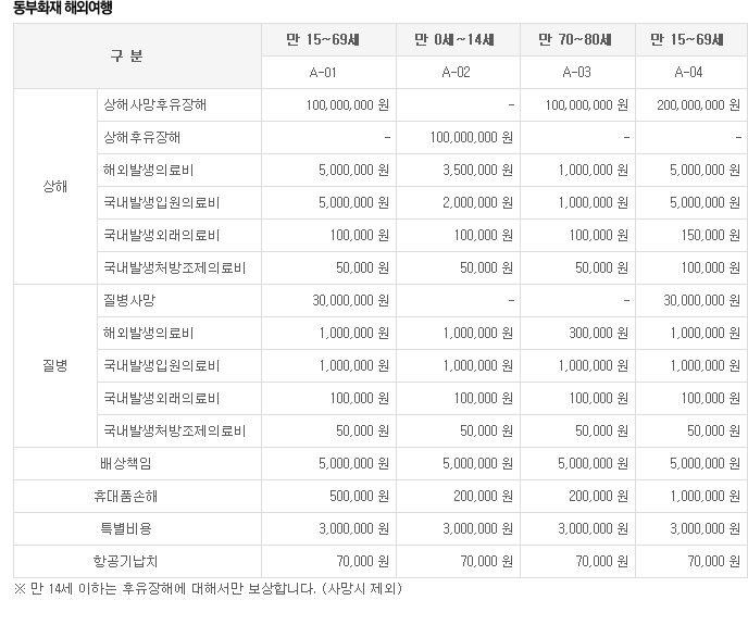 동부화재 해외여행